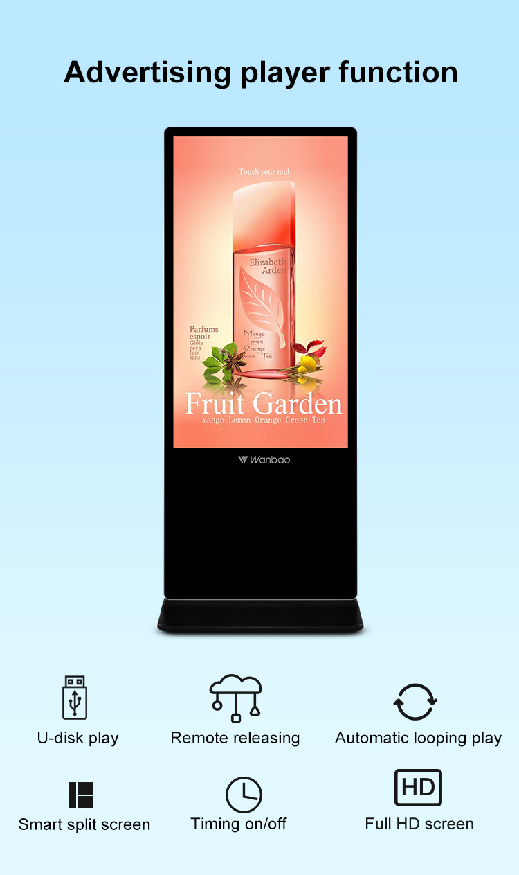 43 Inch Wifi Touch Screen Kiosk Advertising Display Player Digital Signage
