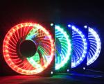 Wind light RGB LED Fan with Rf Remote Control Set 12v 120mm Adjustable LED for