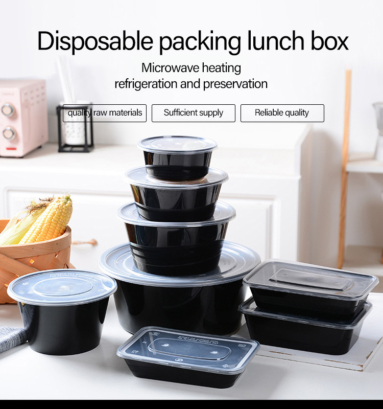 Transparent PP Customize Packing Boxes Disposable Take Away Containers