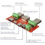 Mini Micro USB Type-c Interface Adapter Converter Battery Tester Breakout Board