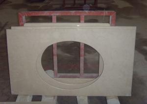 Custom Cream White Marble Countertops , Marble Vanity Tops For Interior Decoration