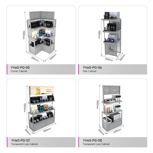 BKC002 Customized Store Display Furniture Gray mall kiosk perfume beautiful cosmetic kiosk for shop design