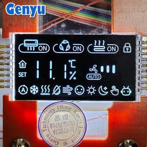 2.2 Inch VA LCD Display 7 Segment White Digits PIN Connect For Thermostat