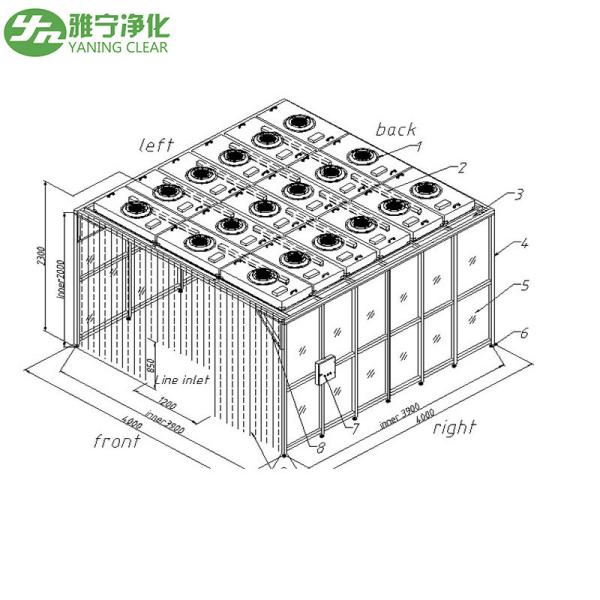 Quality High Performance Clean Room Booth , Class 100 Clean Room Energy Saving for sale
