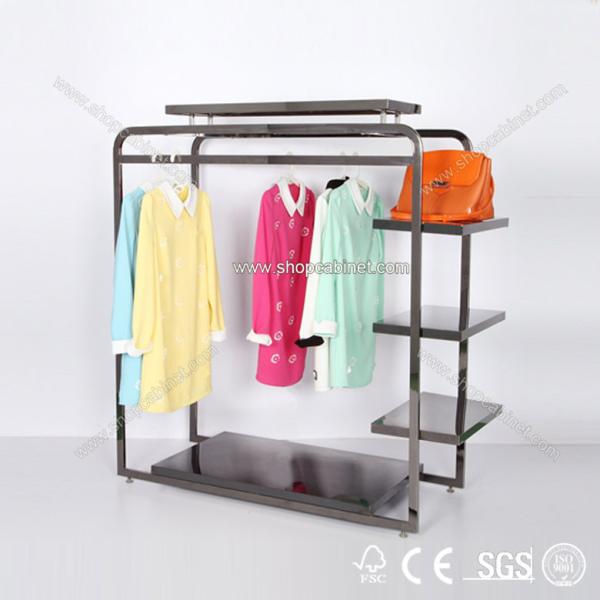 Quality Garment racks Double sided Waterfall display rack for sale