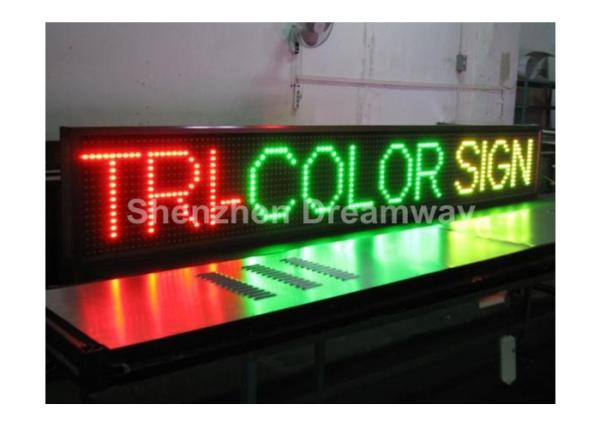 Quality P 10mm 200Hz LED Moving Message Sign Tri-Color With Win2000 / XP / Vista for sale