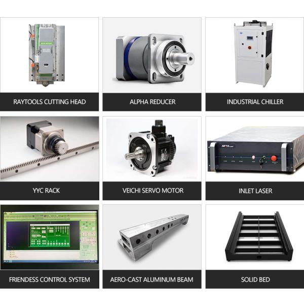 CNC Fiber Laser Metal Cutting Machine 2000w Raycus Laser Power