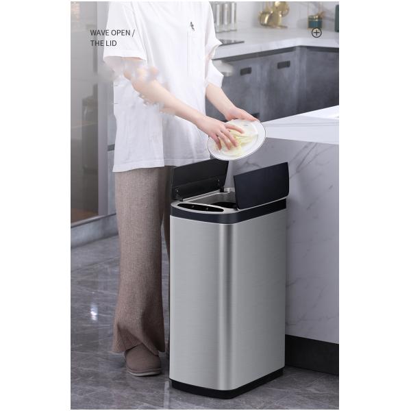 Logo Custom Trash Can Odor Filter Touchless Waste Recycling Bin For Household