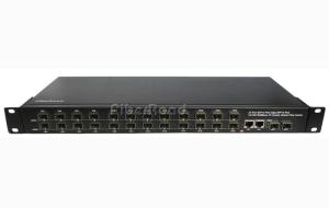China 24 Port Fiber Optic managed fiber switches , poe din rail ethernet switch 50HZ - 60HZ on sale