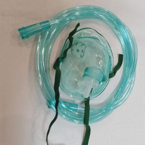 Buy cheap Respiratory Portable Oxygen Mask Green Disposable Oxygen Mask 2.1m Tube product