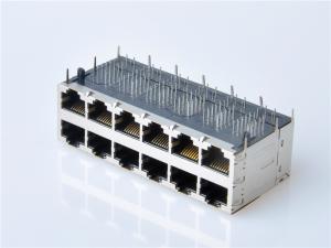 Buy cheap RJ45 2x6 with Integrated Magnetics JACK Gigabit Magnetic Jack, Enabled PSE PoE+ 2x6, with LEDs ，HULYN product