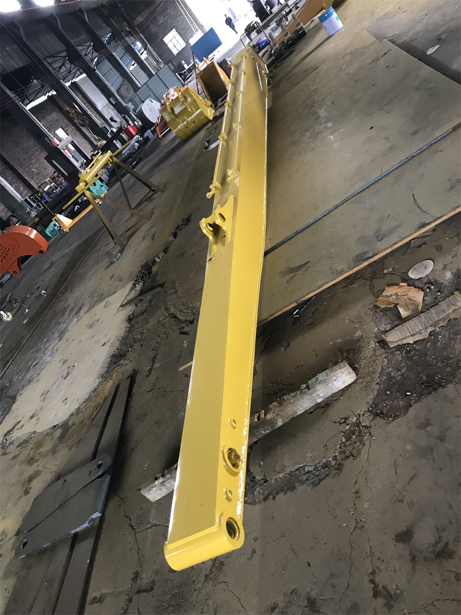 Excavator extension arm for foundation pit, caisson, basement excavation