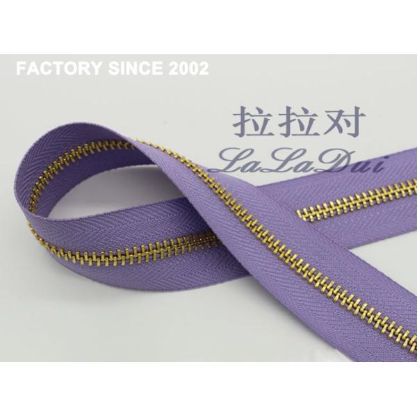 Standard Y / Corn Teeth Long Chain Zipper 5# 48 Inch Light Purple Tape Customized