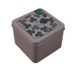 Tailored Square Tin Box Can With Removable Lid Offset CMYK Printing