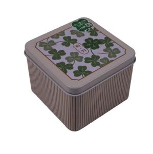 Buy cheap Tailored Square Tin Box Can With Removable Lid Offset CMYK Printing product