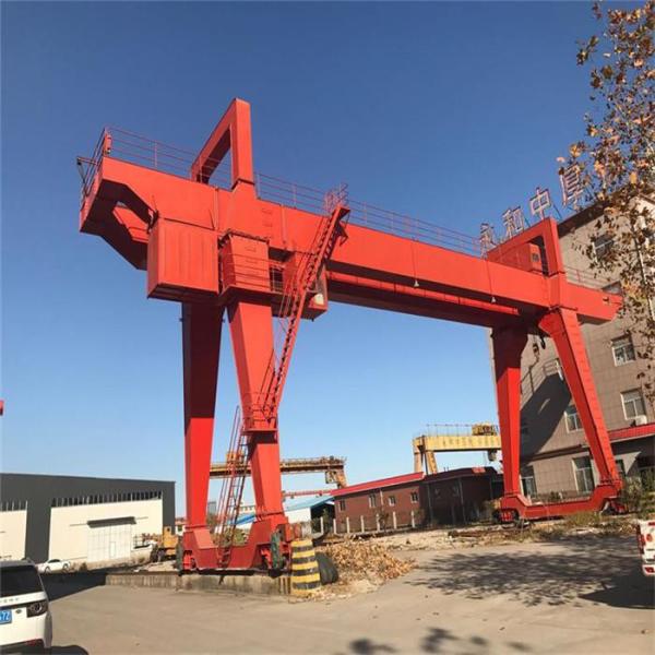 Quality Load Rail Wheel Double Girder Gantry Crane Lifting Stone Blocks 50 Ton 380V 50Hz for sale