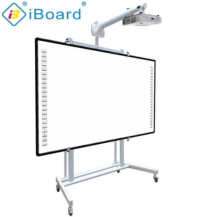 Interactive Projector Board Customized Size 82 To 120 Inch Finger Touch Smart Board PC USB Connected Whiteboard