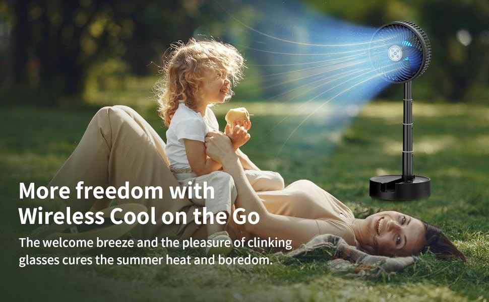 Socool Fan 20000mAh 9th Speed Colour Screen 8h Timing Folding Fan USB Emergency Power Supply Charging Type-C LED Adjustable Table Fan