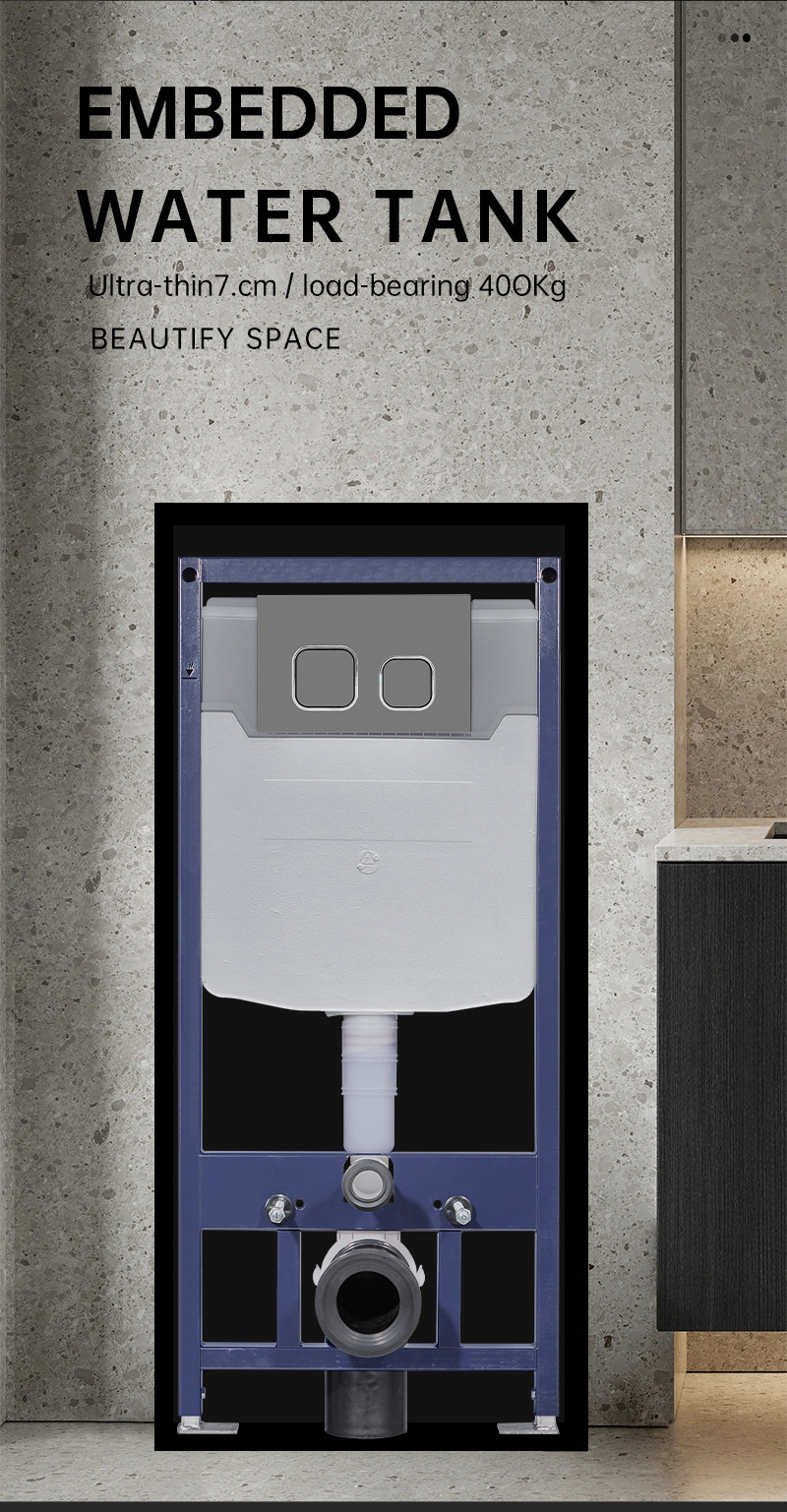 Customization Full Frame Concealed Cistern Tank Inwall Installation
