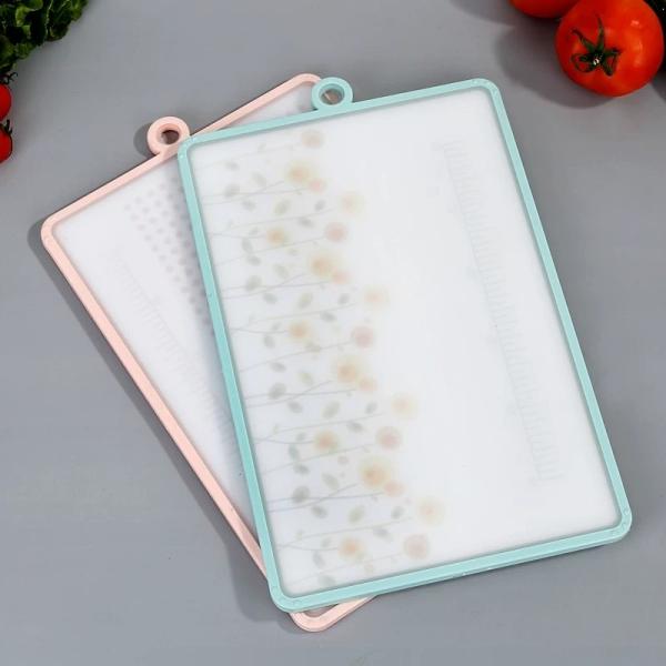Quality Antiskid Raw Meat Cooking Rectangle Plastic Chopping Board Mat for sale
