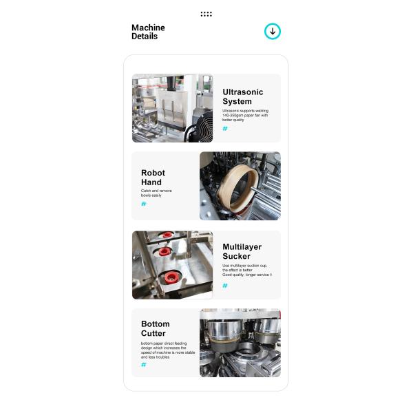 400gsm Ultrasonic Paper Bucket Making Machinery High Speed Disposable