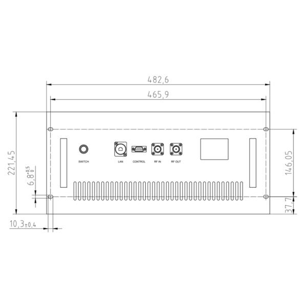 High Reliability and Durability RF Amplifier 9K-250MHz 500W Ultra Wideband Power Amplifier for Testing and Measurement