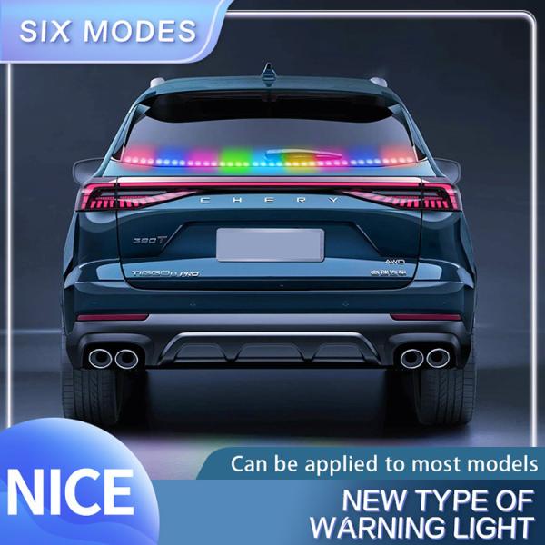 Quality 12V 1.2M Car Rear Trunk Tail Light LED RGB Strip Brake Lights Rear Tail Warning Light for sale