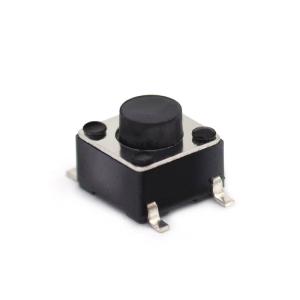 Buy cheap 6*6mm Tact Switch Smd Input Output 4 Pin Connectors Housing Black product