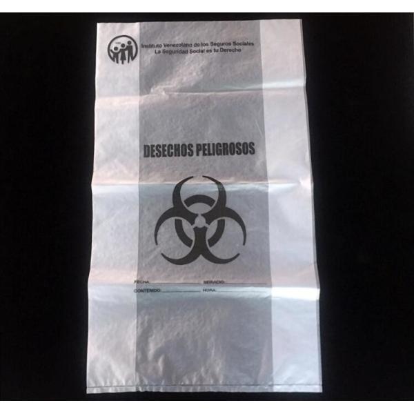 Disposable biodegradable Biohazard garbage bag, infectious emergency autoclavable biohazard bag on roll, bagplastics, pa
