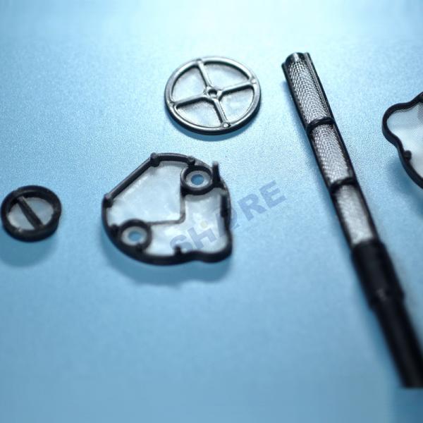 Precision Injection Molded Plastic Parts With Mesh Filters Elements Mesh Inserts Overmolding And Insert Molding