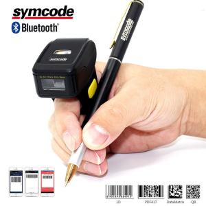 China Handheld Mini Wireless Barcode Scanner / Bluetooth Ring Scanner Portable Reader on sale