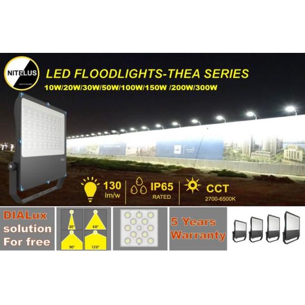 300 W LED Outdoor Flood Light 150LPW with Symmetric 30° 60° 90° 120° Asymmetric 80*150° Beam Angle