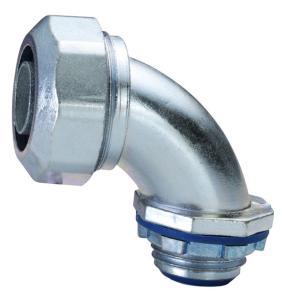 Buy cheap 90 Degree Electrical Conduit Fittings 3 4 Liquid Tight Connector Polished Surface product