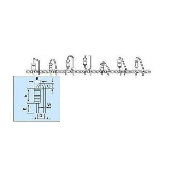 Short Leads Resistor&Diode Forming Machine With Removing Tape Function