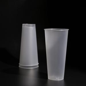 China Clear Round PP Plastic Disposable Cup For Takeaway Juice Coffee Boba Tea on sale