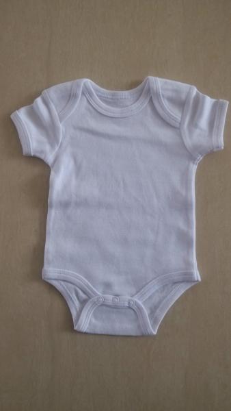 Quality Combed interlock fabric white bodysuit for baby for sale