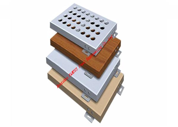 Quality Preforated Penels Aluminium Metal Cladding Virtical Screenings 6mm for sale