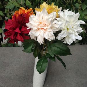 China European Style 3 Heads Dahlia Artificial Flower For Home Party Wedding Silk Flower on sale