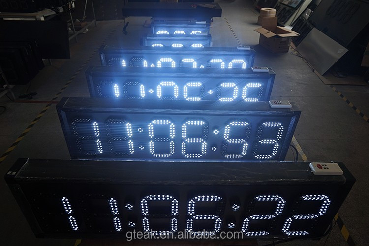 multi-color 6 digit 7 segment digital led clock display screen