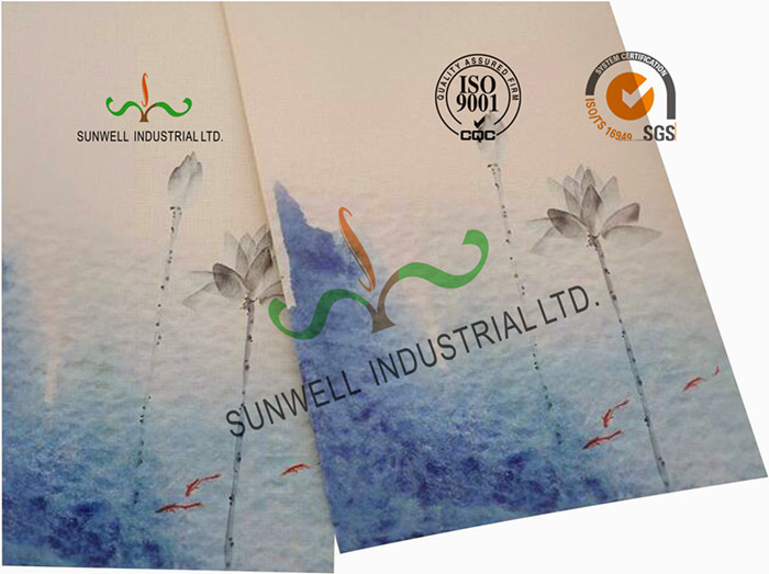 Lotus / Fish Pattern Custom Printed Envelopes Special Size Kraft Coated Paper