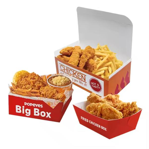 Quality Custom Biodegradable Fried Chicken Boxes with Logo - Eco-Friendly Takeaway Containers for Fast Food for sale