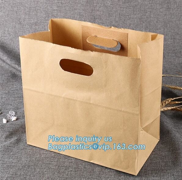 Custom Printing Recycled Brown Kraft Paper Bags,Custom Printed Factory Glassine Paper Bread Small Brown Bag, bagease