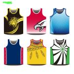 Polyester 5XL Athletic Teamwear Quick Dry Breathable Mens Running Singlets