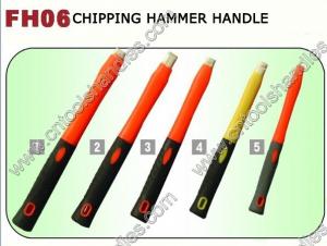 China FH06 chipping hammer fiberglass handle with soft TPR grip, various colors, frp tool handles factory on sale