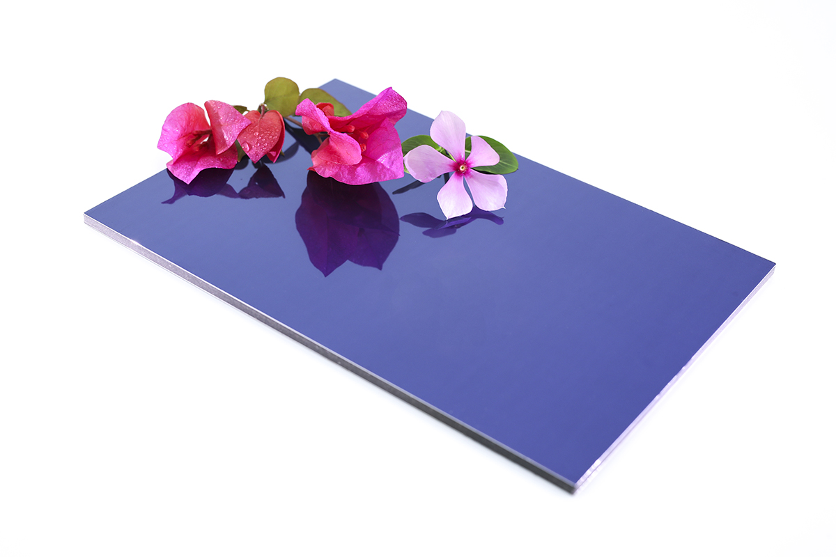 Gray ACP Mirror Finish Aluminum material with Pvdf Coating aluminum composite board 48 X 96 Inch