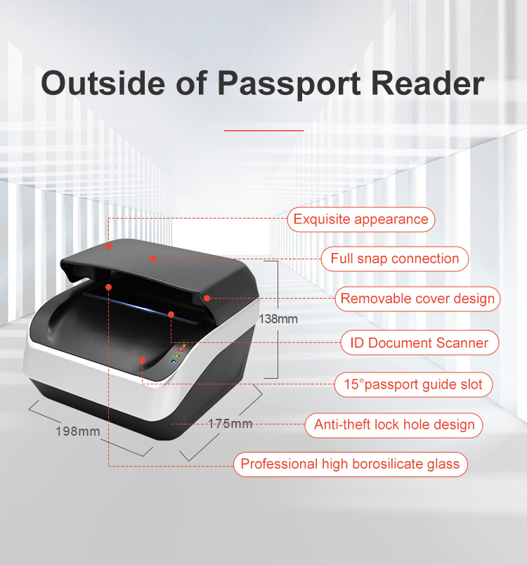 Fast and Accurate Identity Verification with Sinocecu Passport Reader/Scanner Black