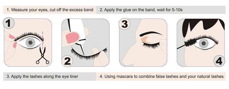 Soft Cotton Band 6D Mink Lashes Siberian Fur Material Easy Applying 25 Times Use