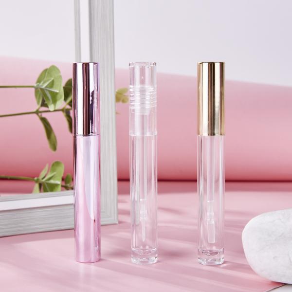 Quality 5ml Clear Empty Lip Gloss Tubes With Custom Logo Round Lipgloss Contaniner for sale