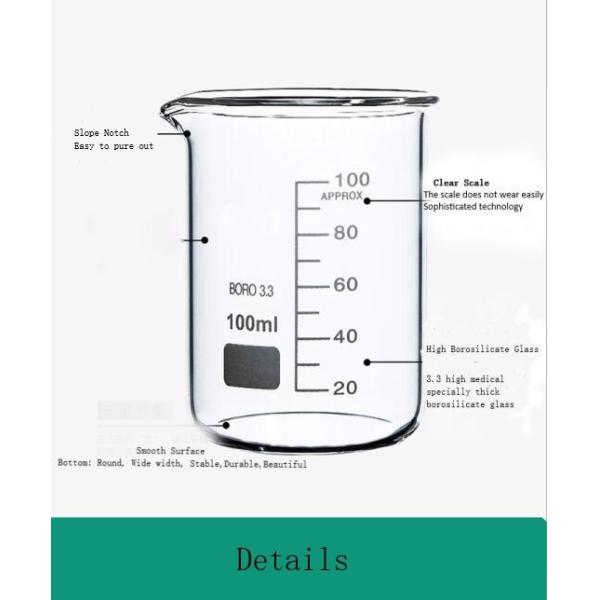 high hardness Lab Testing Equipments 5171mm Borosilicate Glass Beaker