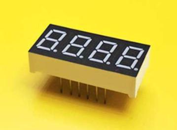 Quality ROHS REACH 4 Digit 0.56" LED 7 Segment Display 10mm Pixels Outward Appearance for sale